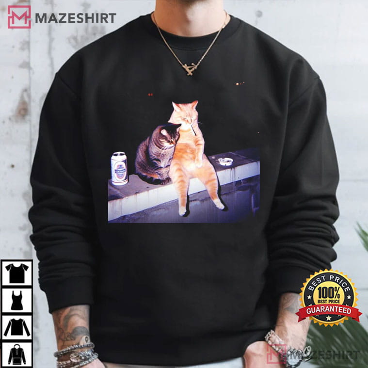 Cat Lovers Vintage Cat Smoking And Cats Sitting Funny Animal T-Shirt Cat Lovers Vintage Cat Smoking And Cats Sitting Funny Animal T-Shirt