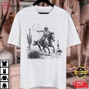 Western Cowboy Vintage 90s Grunge Rodeo Country T Shirt (2)