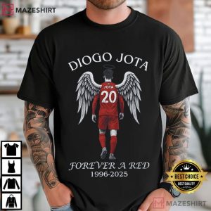 Diogo Jota Liverpool Forever A Red Angel Tribute Memorial T Shirt (2)