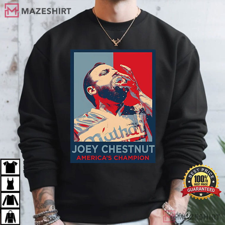 Joey Chestnut America's Champion Stick Hero Funny T-Shirt Joey Chestnut America's Champion Stick Hero Funny T-Shirt