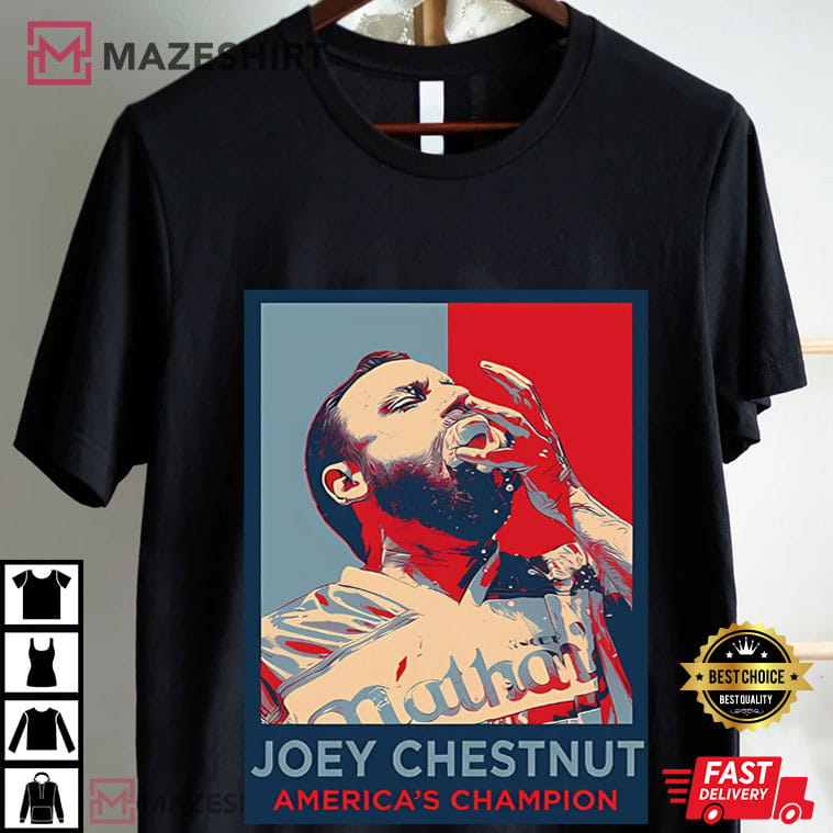 Joey Chestnut America's Champion Stick Hero Funny T-Shirt Joey Chestnut America's Champion Stick Hero Funny T-Shirt