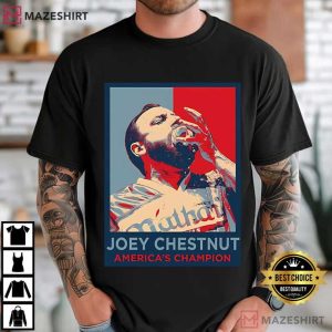 Joey Chestnut America's Champion Stick Hero Funny T Shirt (2)