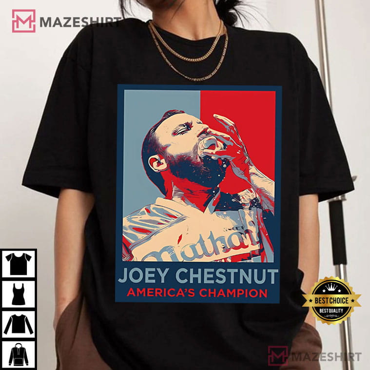 Joey Chestnut America's Champion Stick Hero Funny T-Shirt Joey Chestnut America's Champion Stick Hero Funny T-Shirt