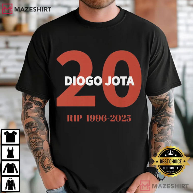 RIP Diogo Jota 1996-2025 Tribute Football Fan T-Shirt RIP Diogo Jota 1996-2025 Tribute Football Fan T-Shirt