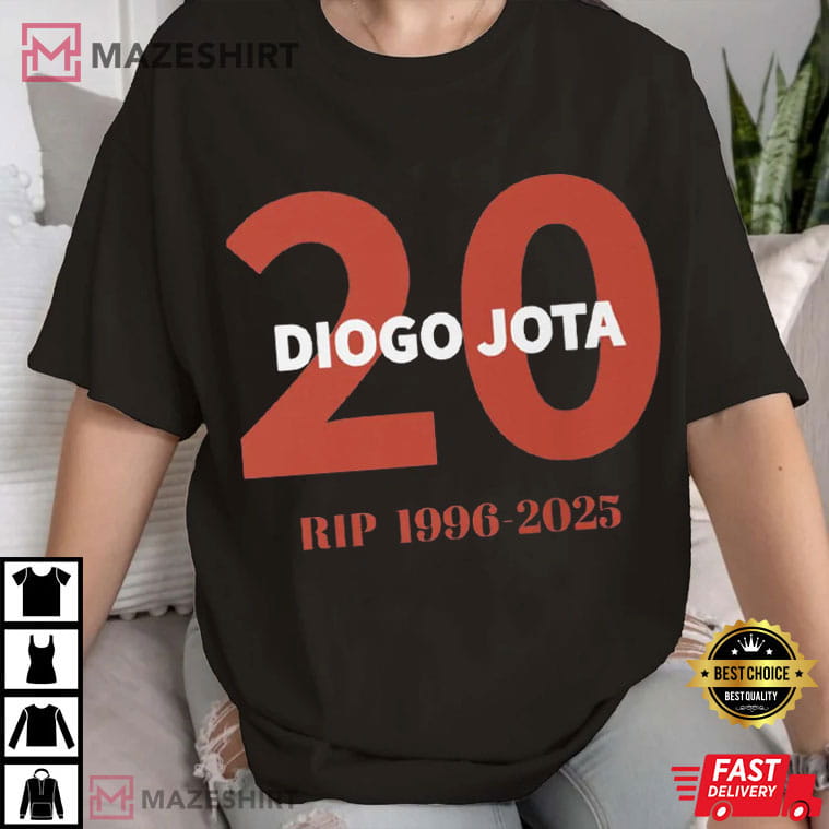 RIP Diogo Jota 1996-2025 Tribute Football Fan T-Shirt RIP Diogo Jota 1996-2025 Tribute Football Fan T-Shirt