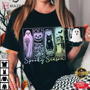 Spooky Season Vintage Halloween Horror Night T Shirt (2)