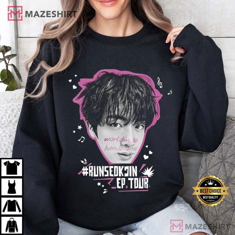 Run Seokjin BTS Ep Tour Concert 2025 Worldwide Handsome T-Shirt Run Seokjin BTS Ep Tour Concert 2025 Worldwide Handsome T-Shirt