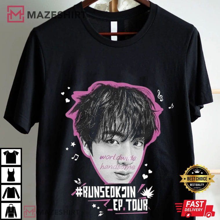 Run Seokjin BTS Ep Tour Concert 2025 Worldwide Handsome T-Shirt Run Seokjin BTS Ep Tour Concert 2025 Worldwide Handsome T-Shirt