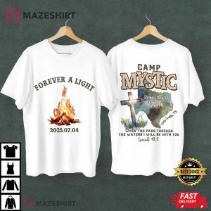 Forever A Light Camp Mystic Texas Pride Cross Christian Faith T Shirt (1)