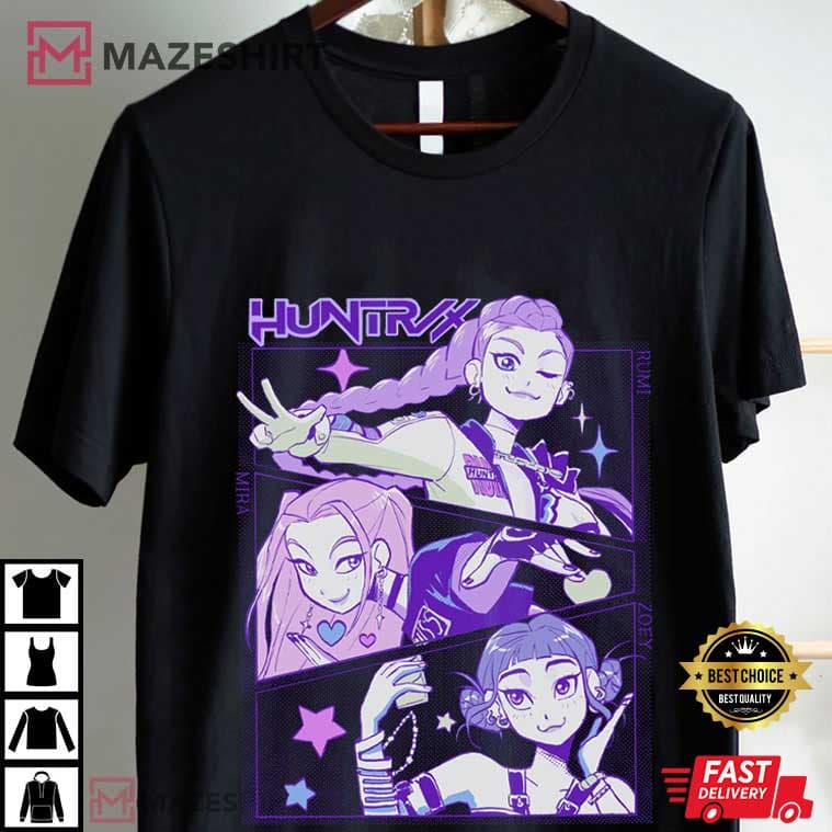 Kpop Demon Hunters Huntrix Saja Girls Musical Movie T-Shirt Kpop Demon Hunters Huntrix Saja Girls Musical Movie T-Shirt