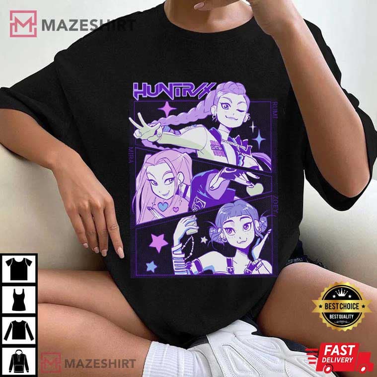 Kpop Demon Hunters Huntrix Saja Girls Musical Movie T-Shirt Kpop Demon Hunters Huntrix Saja Girls Musical Movie T-Shirt