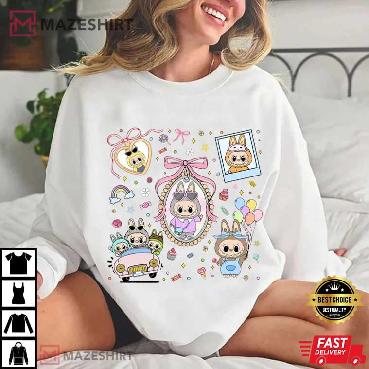 Labubu Coquette Bow Cute The Monsters T-Shirt Labubu Coquette Bow Cute The Monsters T-Shirt