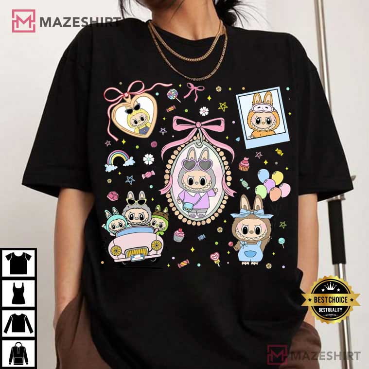Labubu Coquette Bow Cute The Monsters T-Shirt Labubu Coquette Bow Cute The Monsters T-Shirt