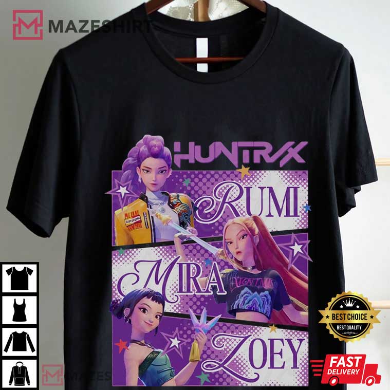 Kpop Demon Hunters Mira Rumi Joey Huntrix Girl Kpop T-Shirt Kpop Demon Hunters Mira Rumi Joey Huntrix Girl Kpop T-Shirt