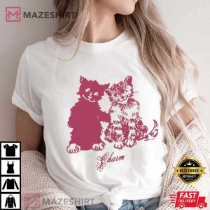 Cat Lovers Clairo Charm Cat Friends Kitty Cute T Shirt (4)