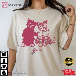 Cat Lovers Clairo Charm Cat Friends Kitty Cute T Shirt (1)