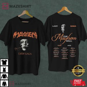 Lady Gaga Mayhem Album Concert Tour Pop Music Lover T Shirt (1)