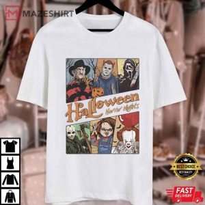 Halloween Horror Nights Characters Horror Movie 2025 T Shirt (1)