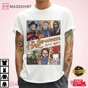 Halloween Horror Nights Characters Horror Movie 2025 T Shirt (2)