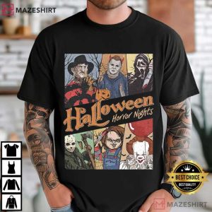 Halloween Horror Nights Characters Horror Movie 2025 T-Shirt
