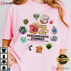 Descendants Zombies Worlds Collide Tour 2025 Disney Movie T Shirt (1)