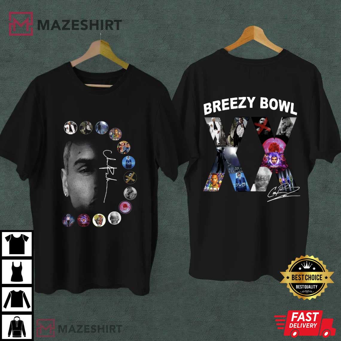 Chris Brown Breezy Bowl XX Music Concert Tour 2025 T-Shirt Chris Brown Breezy Bowl XX Music Concert Tour 2025 T-Shirt