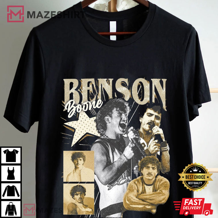 Vintage Benson Boone America Heart Tour Pop Music T-Shirt Vintage Benson Boone America Heart Tour Pop Music T-Shirt