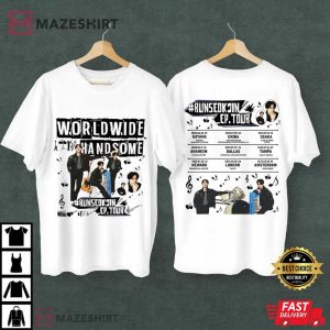 Worldwide Handsome Tour RunSeokjin BTS Kpop 2025 T Shirt (1)