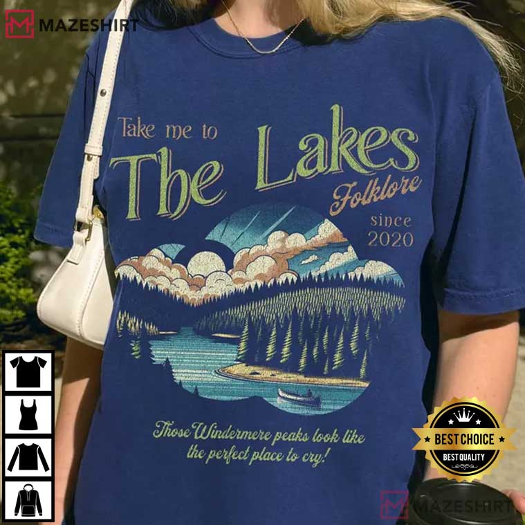 The Lakes Folklore Swiftie Era Music Lyrics Retro T-Shirt The Lakes Folklore Swiftie Era Music Lyrics Retro T-Shirt