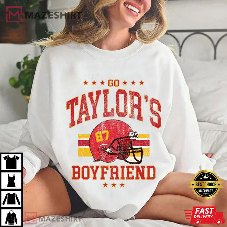 Go Taylor's Boyfriend Kansas City Chiefs 87 Game Day T-Shirt Go Taylor's Boyfriend Kansas City Chiefs 87 Game Day T-Shirt