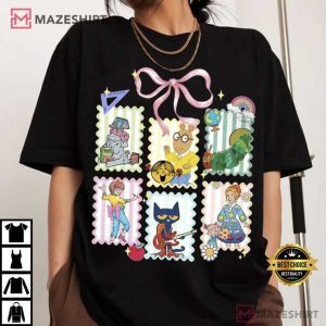 Children Books Characters Back To School Coquette Teacher T Shirt (4)