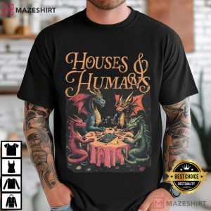 Retro Dungeons And Dragons DND Houses And Humans Gamer T Shirt (1)