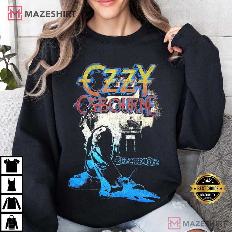 Ozzy Osbourne Blizzard Of Ozz Smoke Metal Band T-Shirt Ozzy Osbourne Blizzard Of Ozz Smoke Metal Band T-Shirt