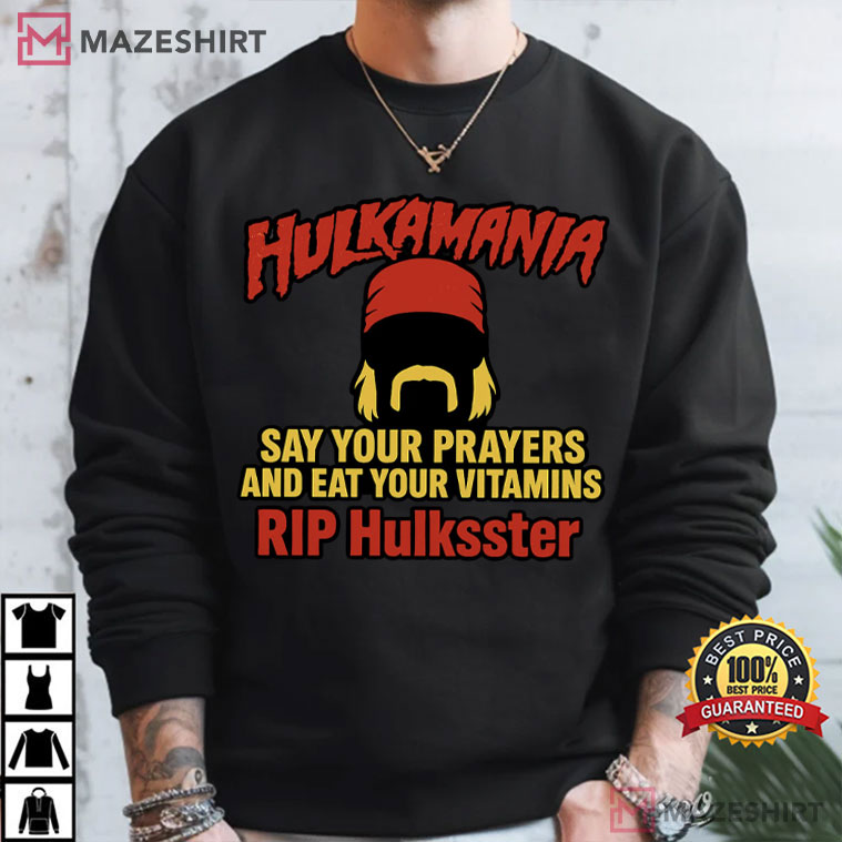 RIP Hulk Hogan Hulkamania Tribute Wrestling Legend T-Shirt RIP Hulk Hogan Hulkamania Tribute Wrestling Legend T-Shirt