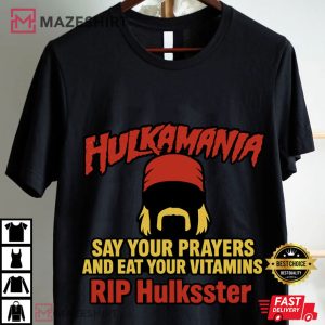 RIP Hulk Hogan Hulkamania Tribute Wrestling Legend T Shirt (2)