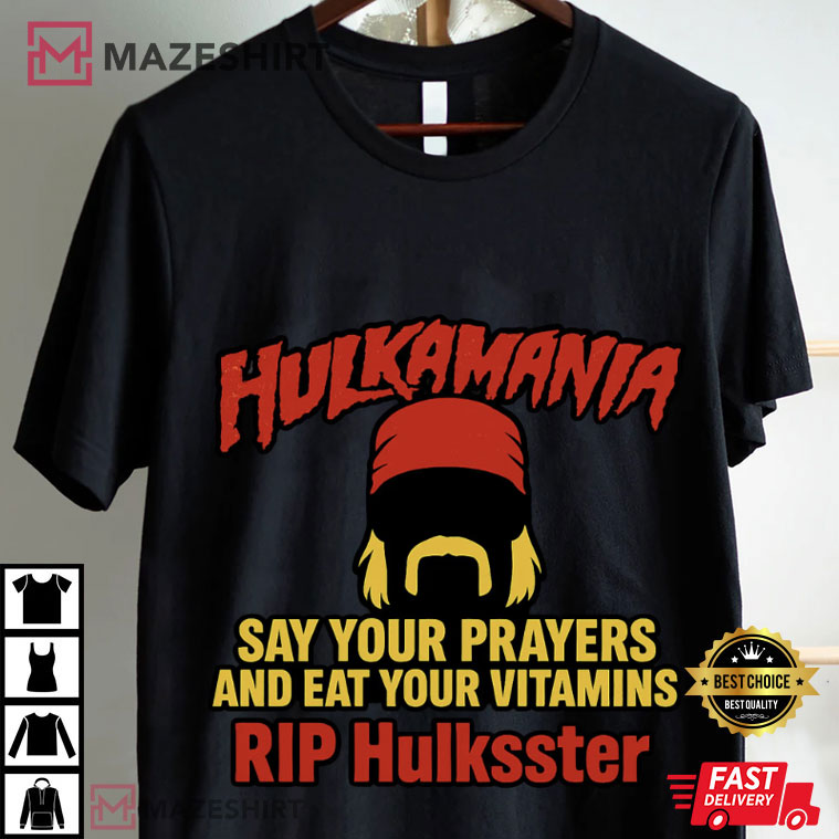 RIP Hulk Hogan Hulkamania Tribute Wrestling Legend T-Shirt RIP Hulk Hogan Hulkamania Tribute Wrestling Legend T-Shirt