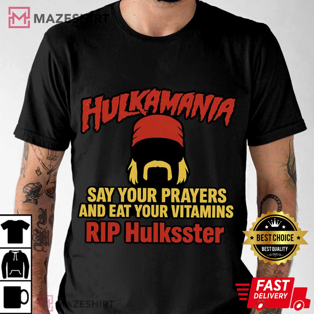 RIP Hulk Hogan Hulkamania Tribute Wrestling Legend T-Shirt RIP Hulk Hogan Hulkamania Tribute Wrestling Legend T-Shirt