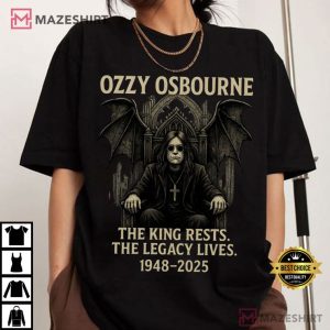 Ozzy Osbourne The King Rests Memorial 1948 2025 T Shirt (4)