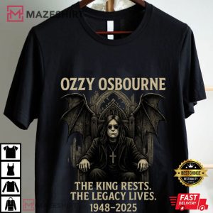 Ozzy Osbourne The King Rests Memorial 1948 2025 T Shirt (2)