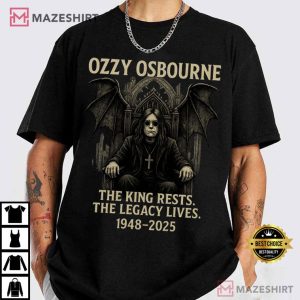 Ozzy Osbourne The King Rests Memorial 1948 2025 T Shirt (3)
