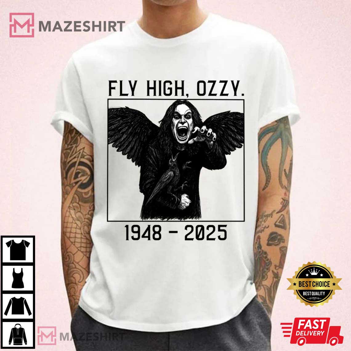 RIP Ozzy Osbourne Black Sabbath Fan Gift Metal Rock T-Shirt RIP Ozzy Osbourne Black Sabbath Fan Gift Metal Rock T-Shirt