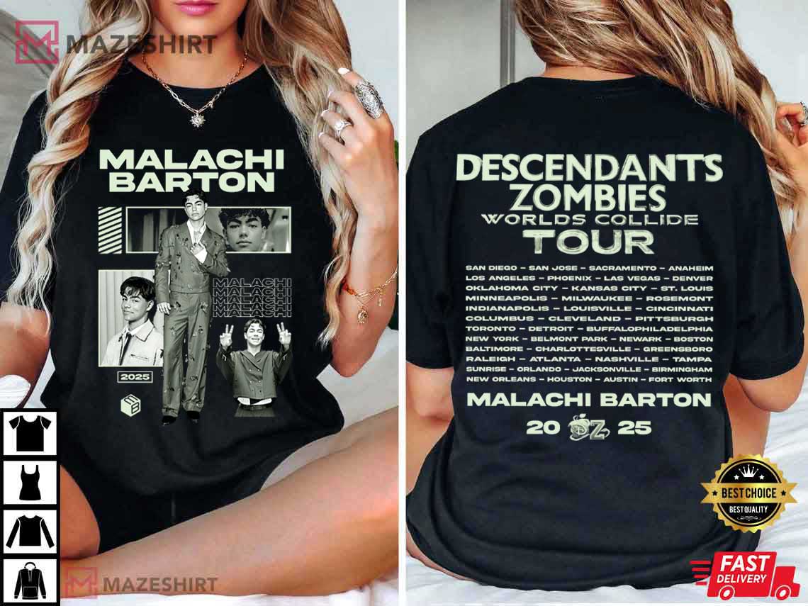 Disney Malachi Barton Descendants Zombies Worlds Collide Tour T-Shirt Disney Malachi Barton Descendants Zombies Worlds Collide Tour T-Shirt