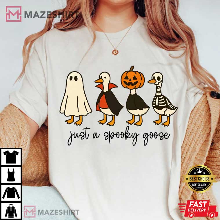 Halloween Just A Spooky Goose Funny Silly Goose T-Shirt Halloween Just A Spooky Goose Funny Silly Goose T-Shirt