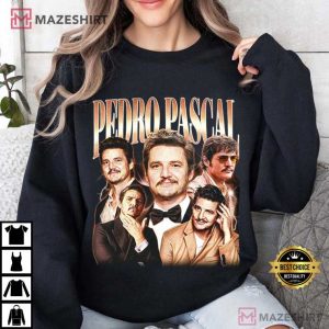 Pedro Pascal Actor Movie Vintage Bootleg Fan Gift T Shirt (4)