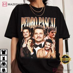 Pedro Pascal Actor Movie Vintage Bootleg Fan Gift T Shirt (3)