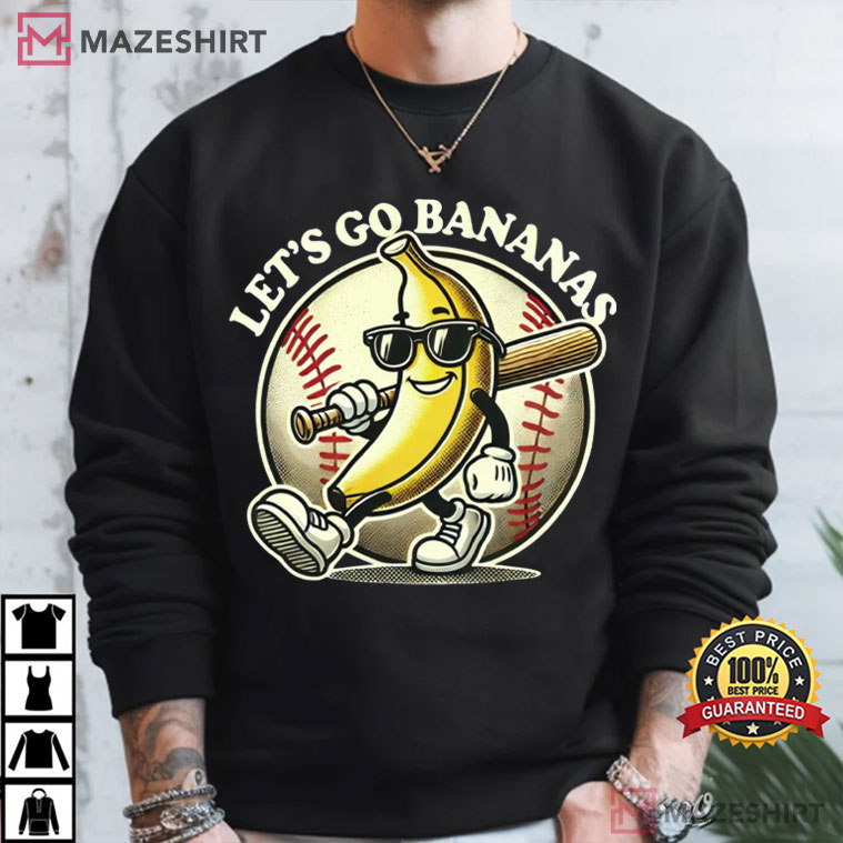 Let’s Go Bananas Baseball Funny Sports Team Mascot T-Shirt Let’s Go Bananas Baseball Funny Sports Team Mascot T-Shirt