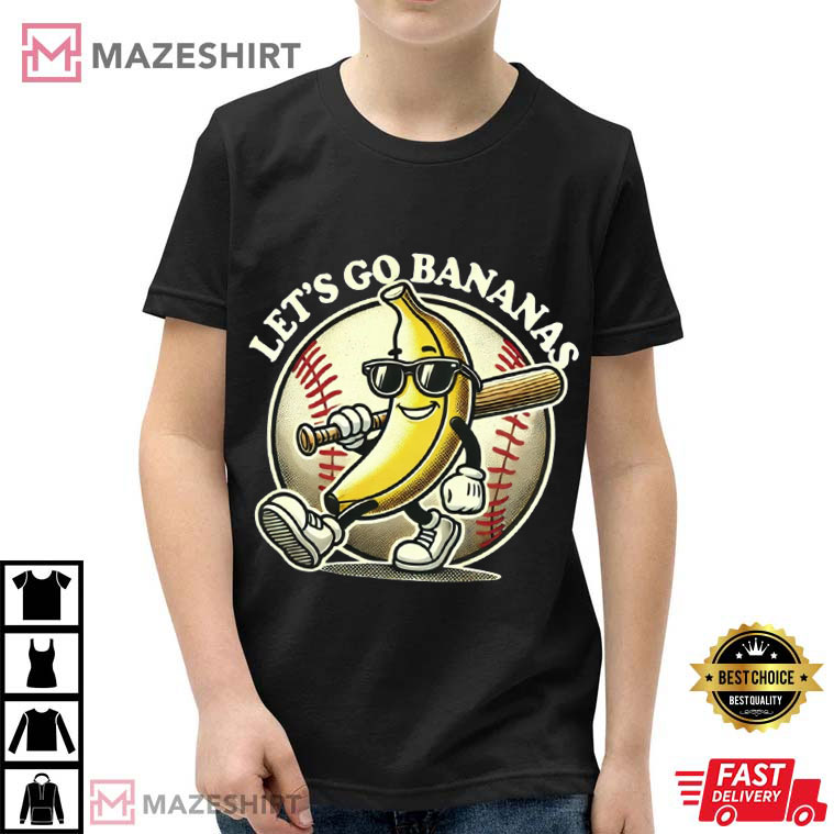Let’s Go Bananas Baseball Funny Sports Team Mascot T-Shirt Let’s Go Bananas Baseball Funny Sports Team Mascot T-Shirt