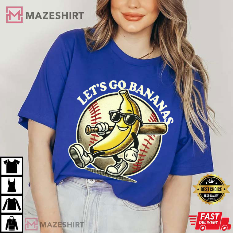 Let’s Go Bananas Baseball Funny Sports Team Mascot T-Shirt Let’s Go Bananas Baseball Funny Sports Team Mascot T-Shirt