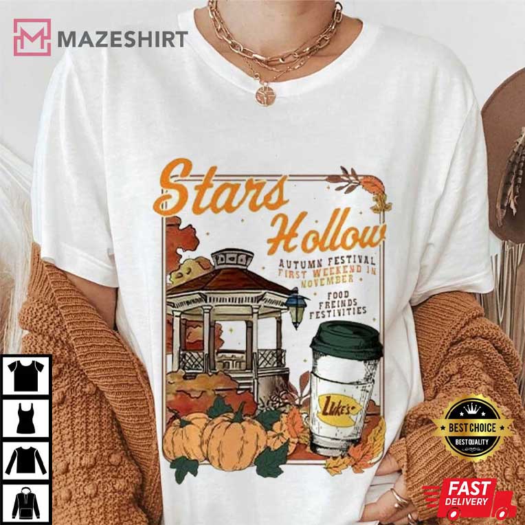 Stars Hollow Luke's Diner Autumn Festival Gilmore Girls T-Shirt Stars Hollow Luke's Diner Autumn Festival Gilmore Girls T-Shirt
