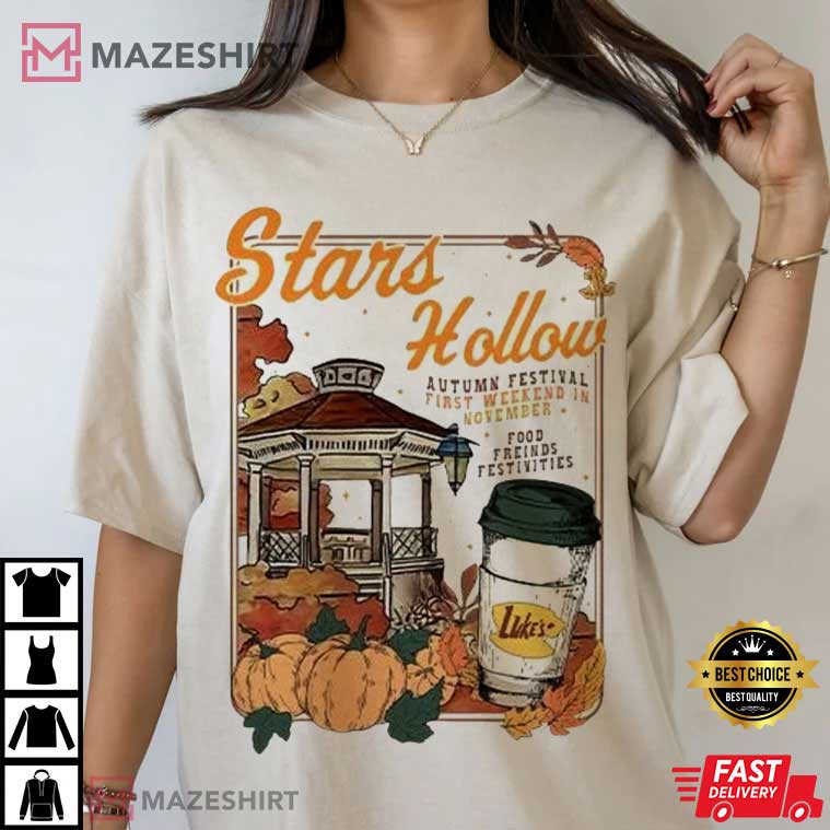 Stars Hollow Luke's Diner Autumn Festival Gilmore Girls T-Shirt Stars Hollow Luke's Diner Autumn Festival Gilmore Girls T-Shirt